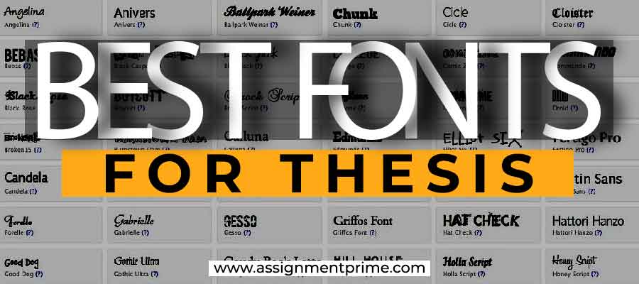 fonts for thesis